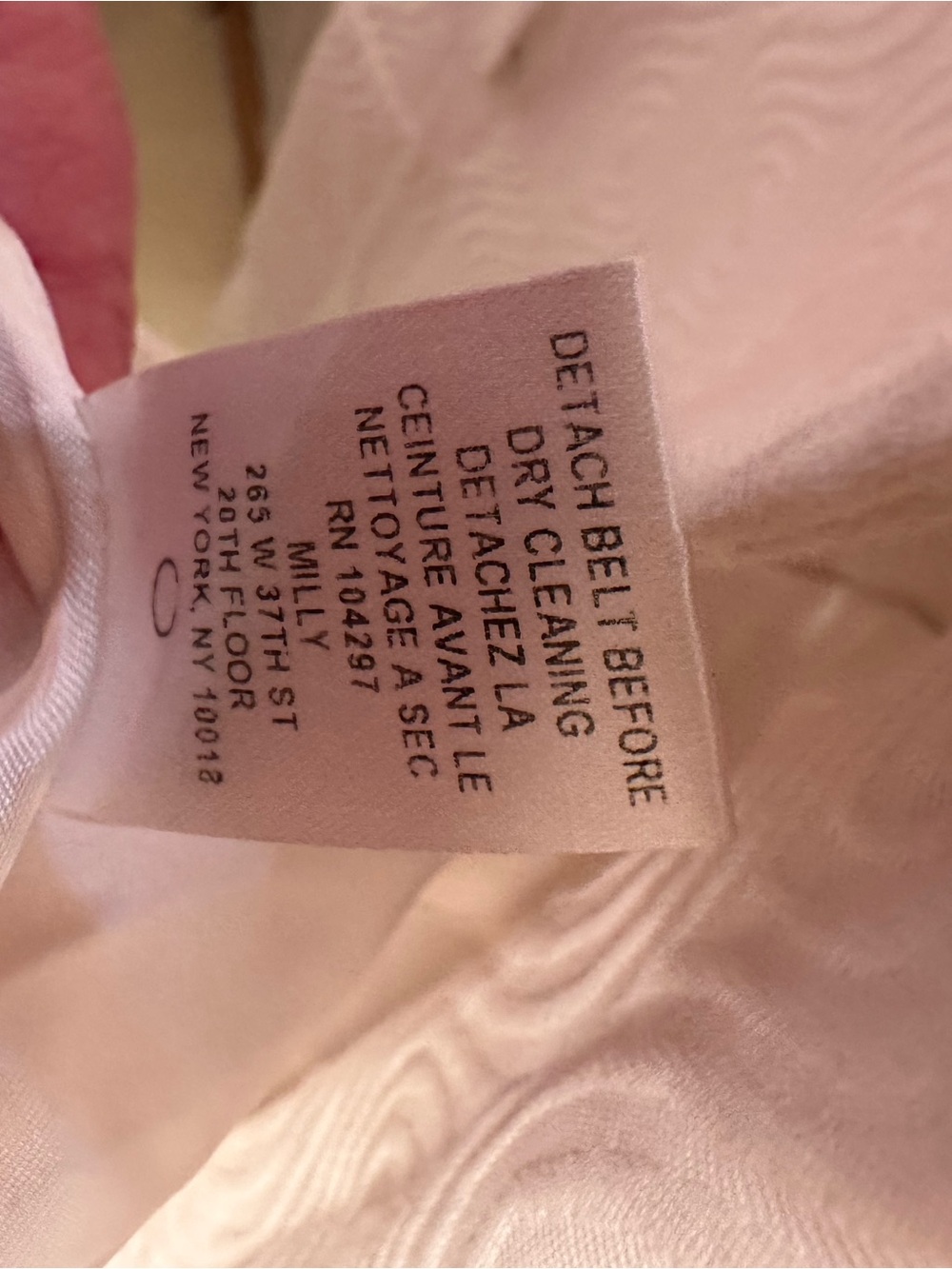 Milly Cream Textured A-Line Trench Coat - Picture 5 of 5
